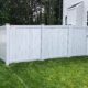 Ash Gray Vinyl Privacy Fence with Single Walk Gate