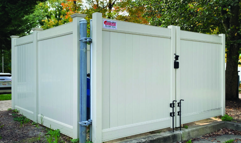 Fence and Deck Connection Commercial Dumpster and Utility Enclosures-min