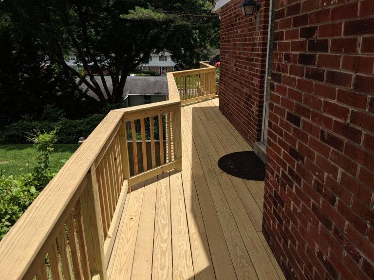 Pressure Treated Decking with Pressure Treated Railing