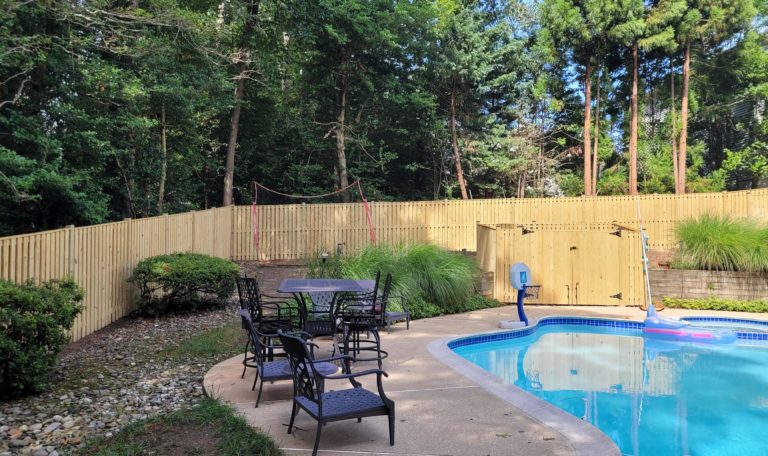 Pressure Treated Wood Pool Code Fence-min