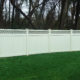 White Privacy Vinyl Fence with lattice top