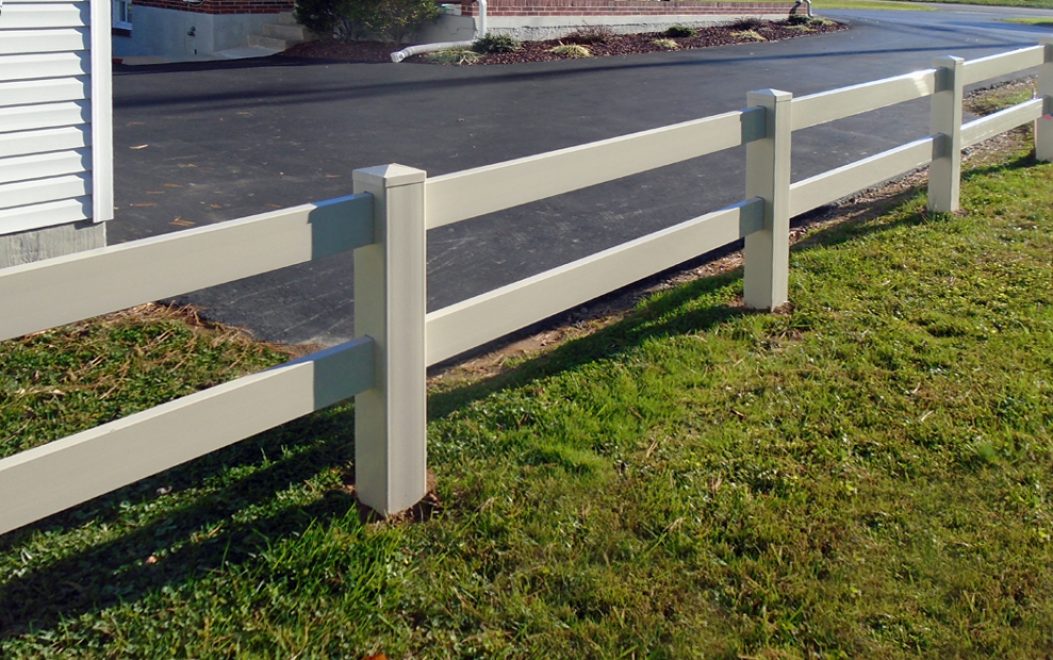 6 POST & RAIL - RANCH 2 RAIL TAN Vinyl