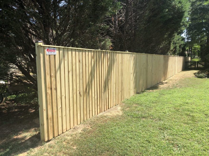 6 foot high Board and Batten Pressure Treated Privacy Fence