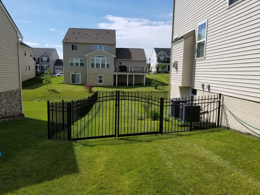 Alumi-Guard Belmont 3 Rail Aluminum Fence with double gate in Perry Hall MD