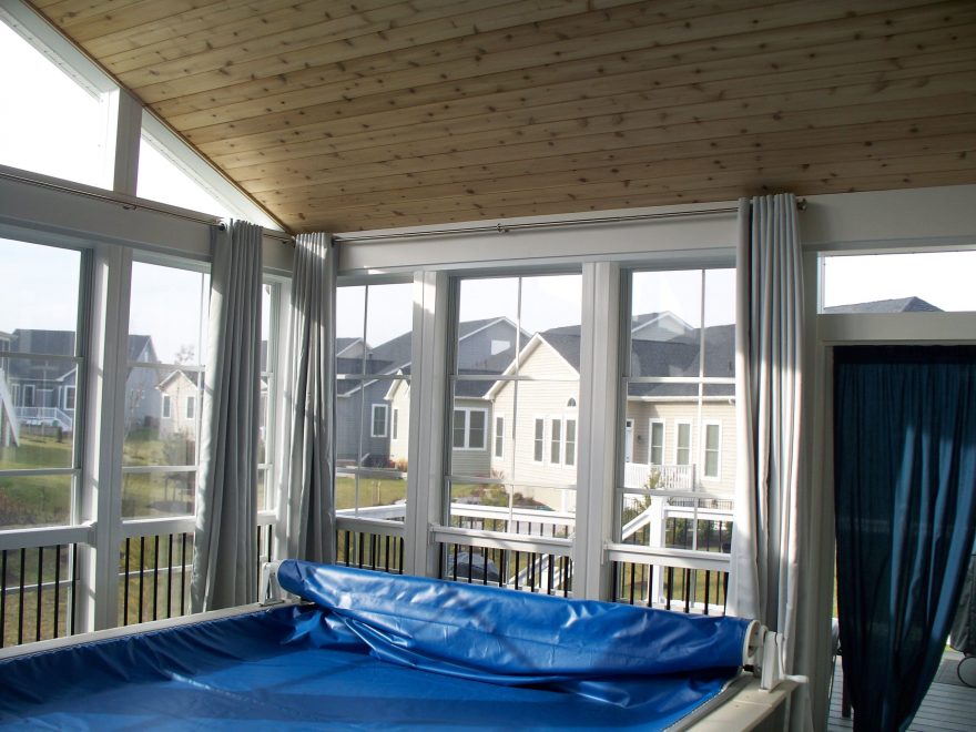 Another view of the interior of the screened porch