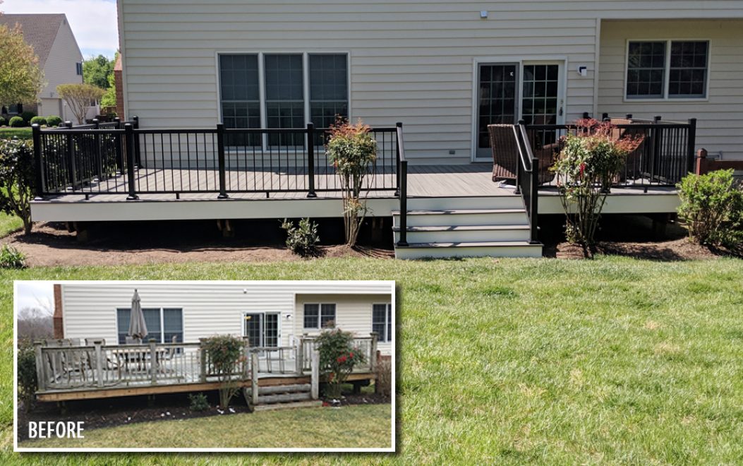 Before And After Deck - From Wood to Composite and Vinyl Materials