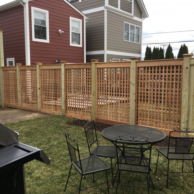 Cedar Lattice Fencing