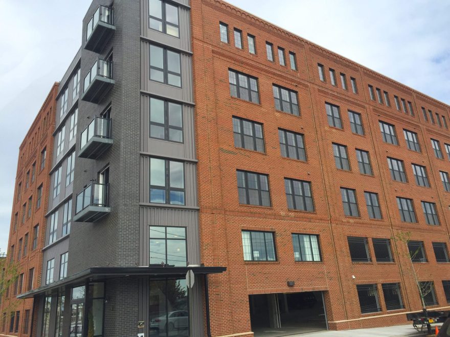 Glass panel and aluminum balcony railing at The National in Baltimore City, MD 3