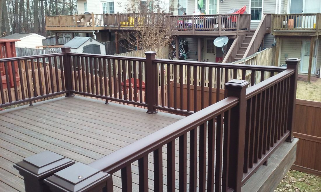 Trex Transcend Spiced Rum Deck Boards with Trex Spiced Rum Composite Railing in Glen Burnie MD