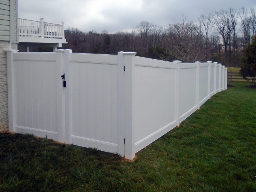 White Vinly Privacy Fence